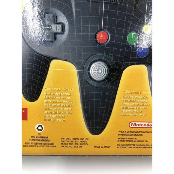 Nintendo 64 Original Black Controller BOX ONLY N64. NO CONTROLLER. - Picture 9 of 16